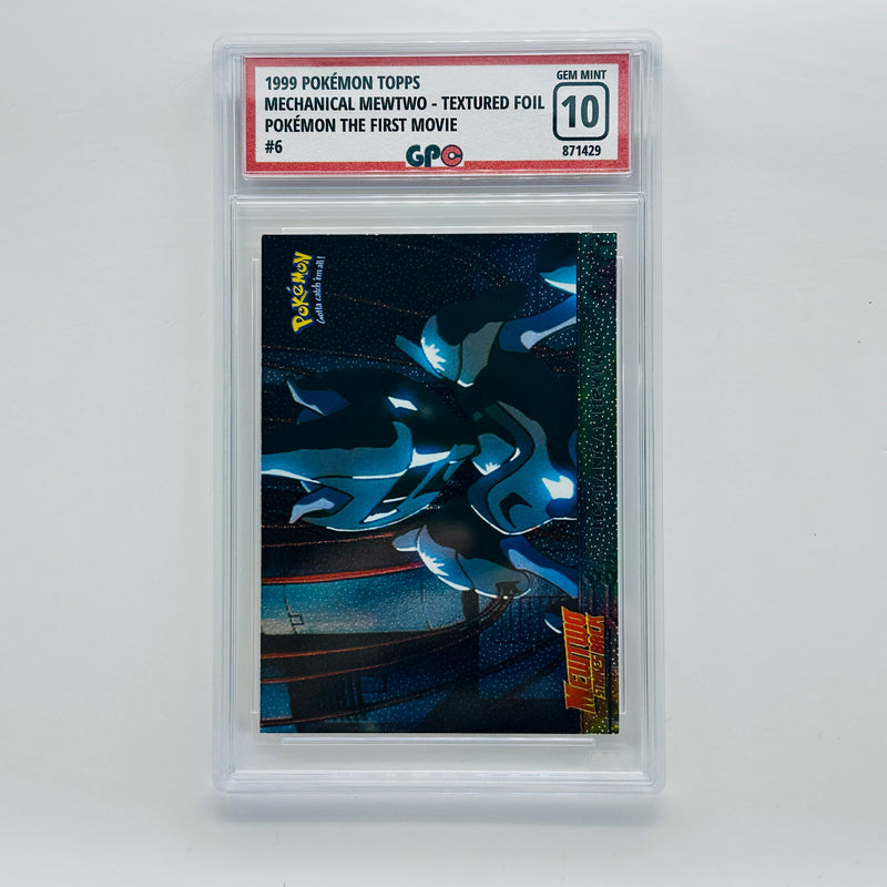 GPC 10 Mechanical Mewtwo Textured Foil #6 1999 Topps Pokemon The First Movie
