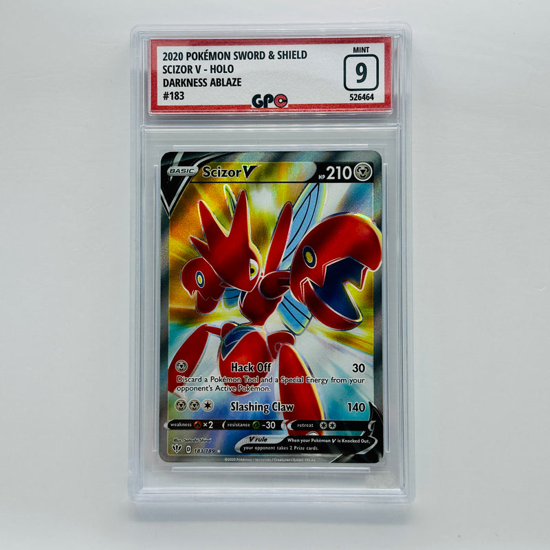 GPC 9 Scizor V Holo #183 2020 Sword & Shield Series Darkness Ablaze