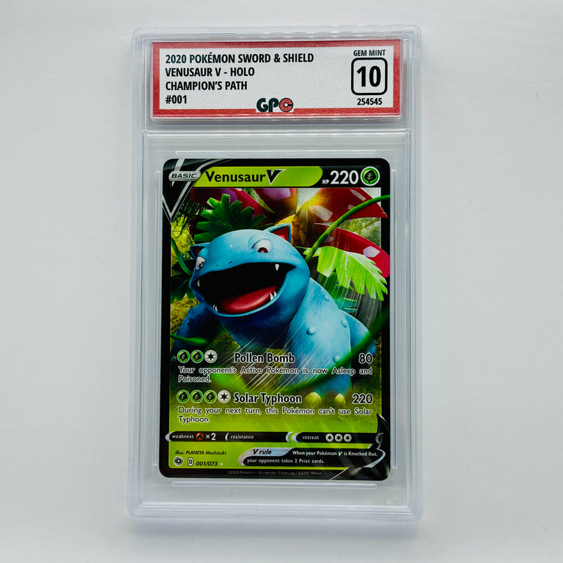 GPC 10 Venusaur V Holo #001 2020 Sword & Shield Series Champion's Path