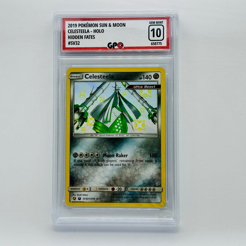 GPC 10 Celesteela Holo #SV32 2019 S&M Series Hidden Fates