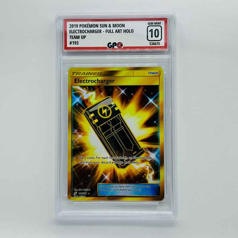 GPC 10 Electrocharger Full Art Holo #193 2019 S&M Series Team Up
